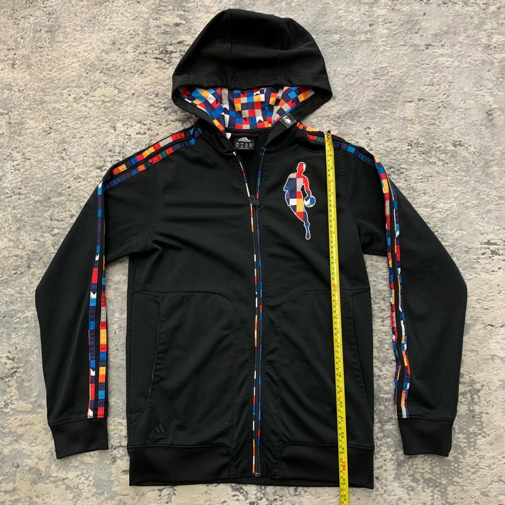 Adidas NBA 30 Strong Limited Edition Black Logo Hoodie Size L See measurements